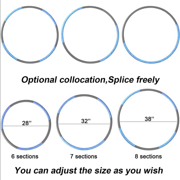 3lb Weighted hula hoop Exercise Hula Hoop - Picture 5 of 16